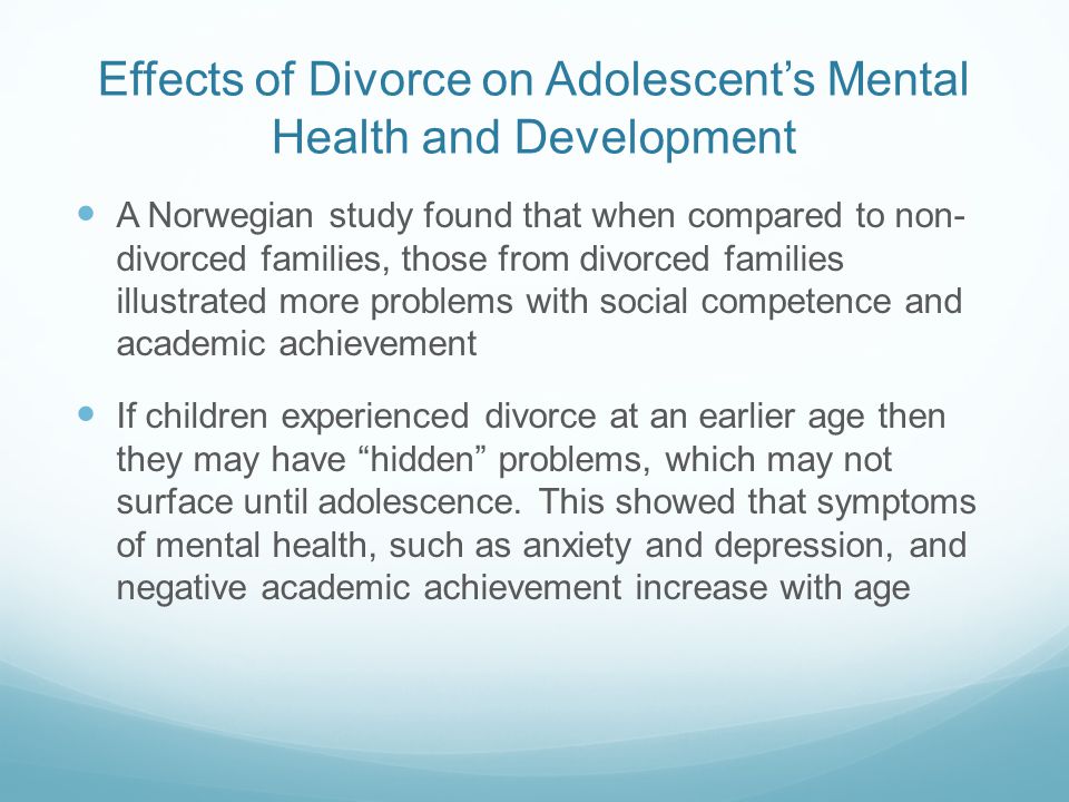 Children Negative Effects of Divorce